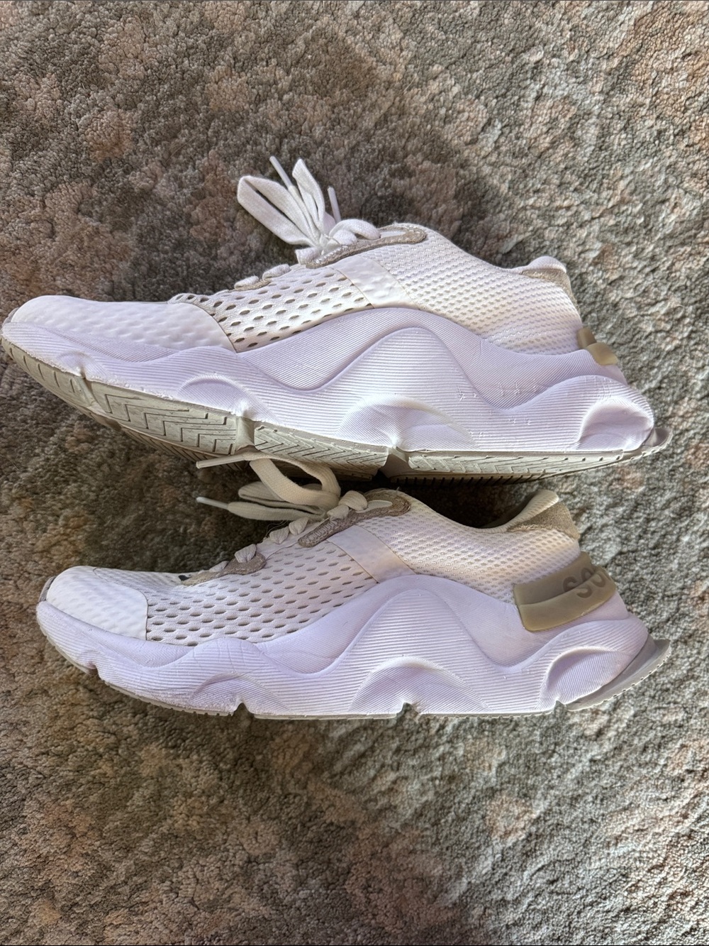 Sorel White and Light Gray Mesh Trainer Sneakers - Picture 5 of 8